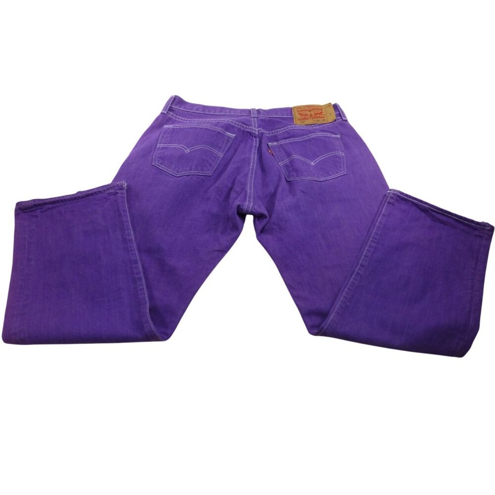Levis 501 Purple Button Fly Straight-Leg Jeans W36 L30 Vintage Denim Pants *LEGS - Picture 2 of 12